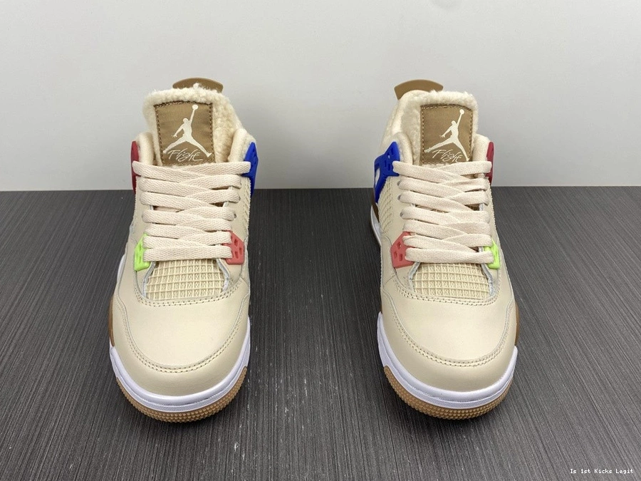 DC0790-103 Jordan Retro Blue 4 Shoes Beige Red Blue Air 1006